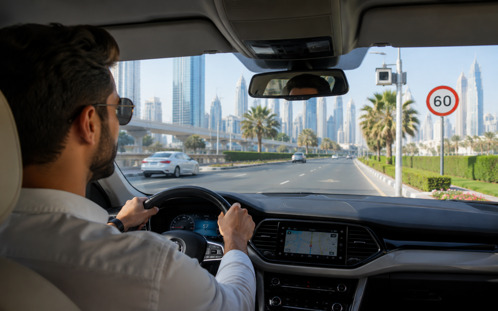 Dubai speed limit sign