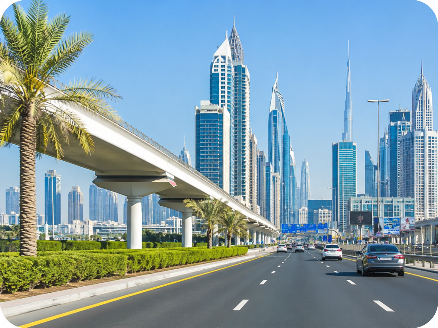 Dubai road signs