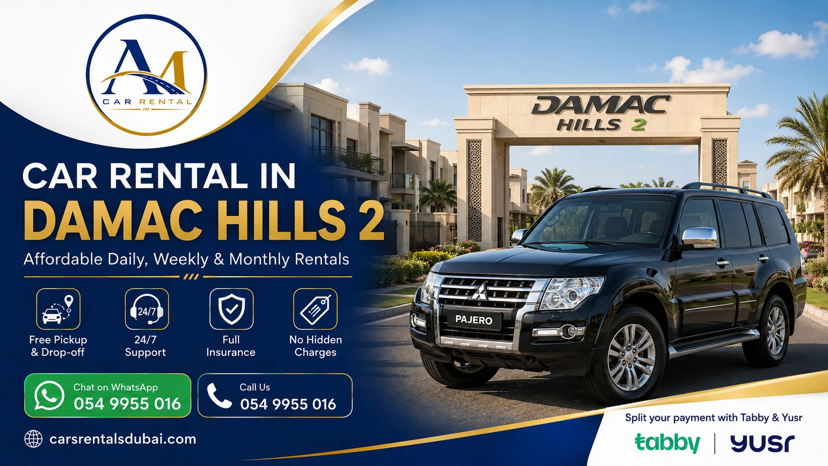 Car rental in DAMAC Hills 2 (Akoya), Dubai - Al Madina Car Rental