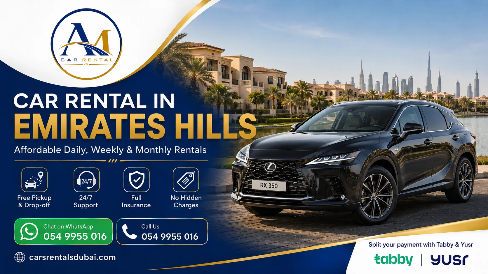 Car rental in Dubai Hills - Al Madina Car Rental