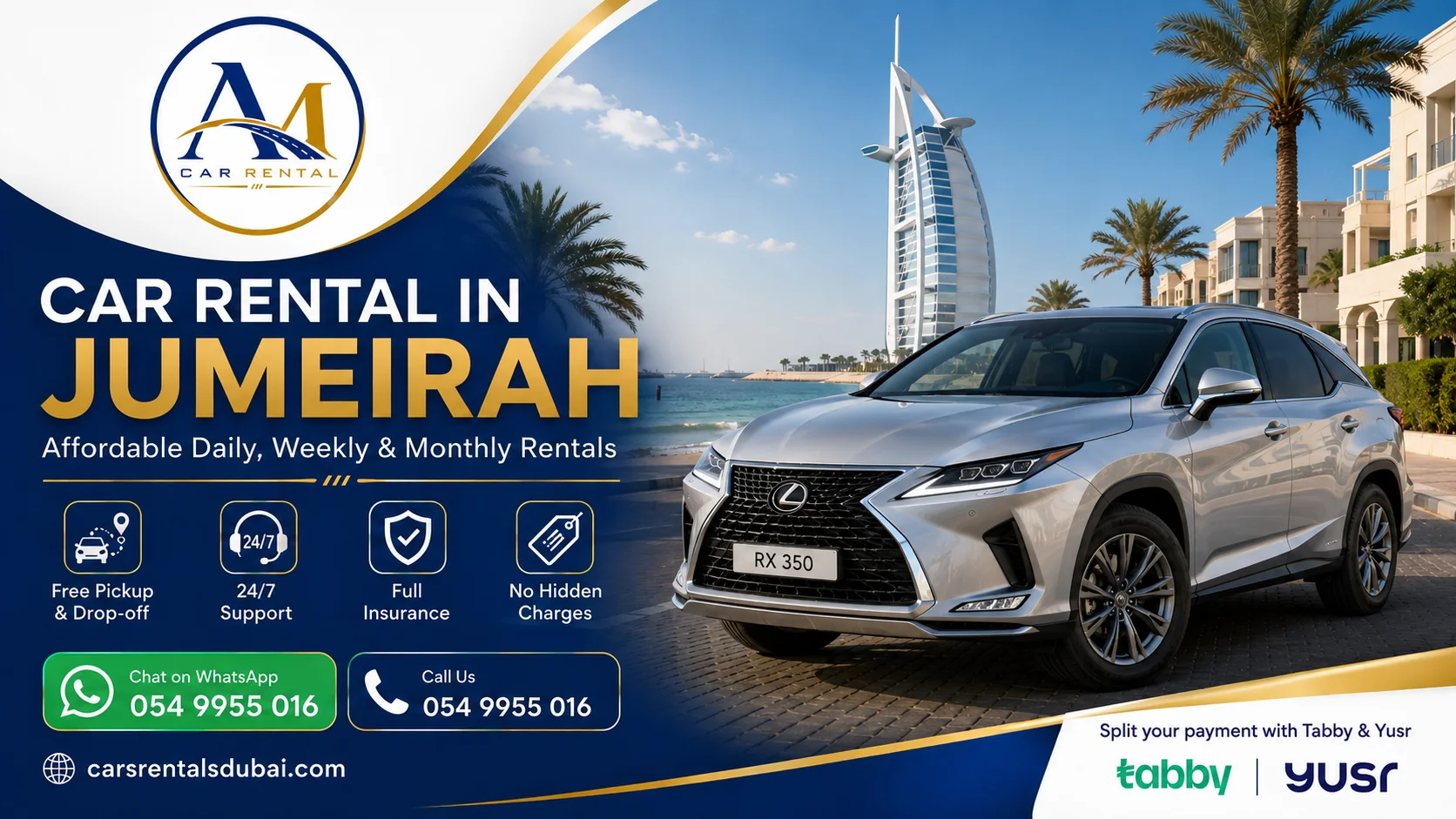 Car rental in Jumeirah, Dubai - Al Madina Car Rental