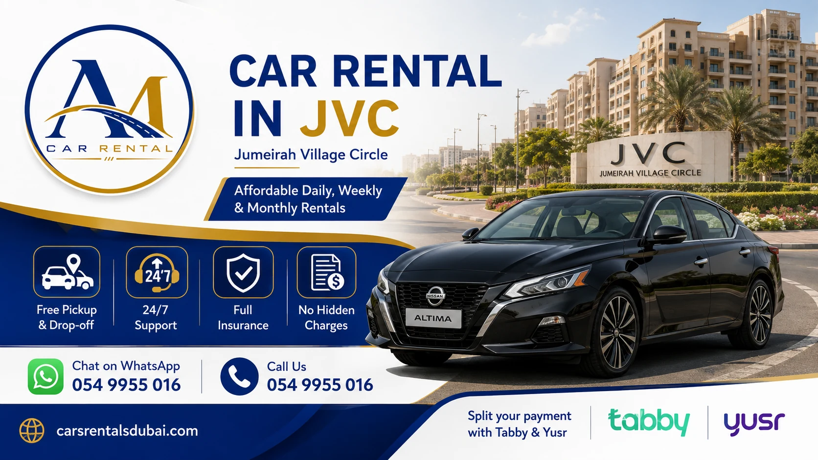 Car rental in JVC, Dubai - Al Madina Car Rental