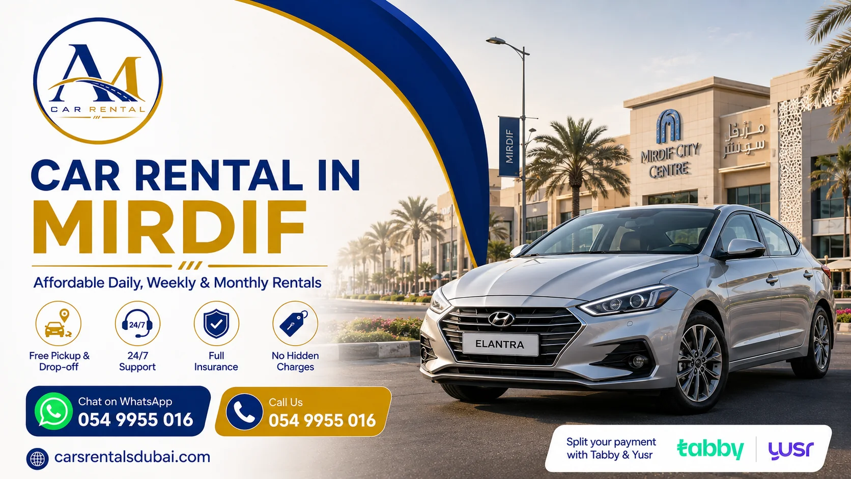 Car rental in Mirdif, Dubai - Al Madina Car Rental