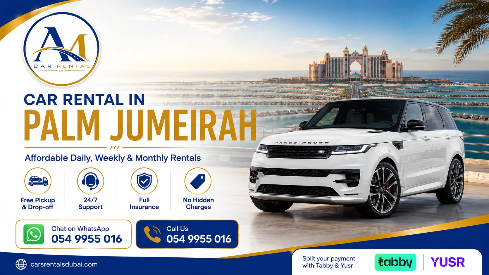 Car rental in Palm Jumeirah, Dubai - Al Madina Car Rental