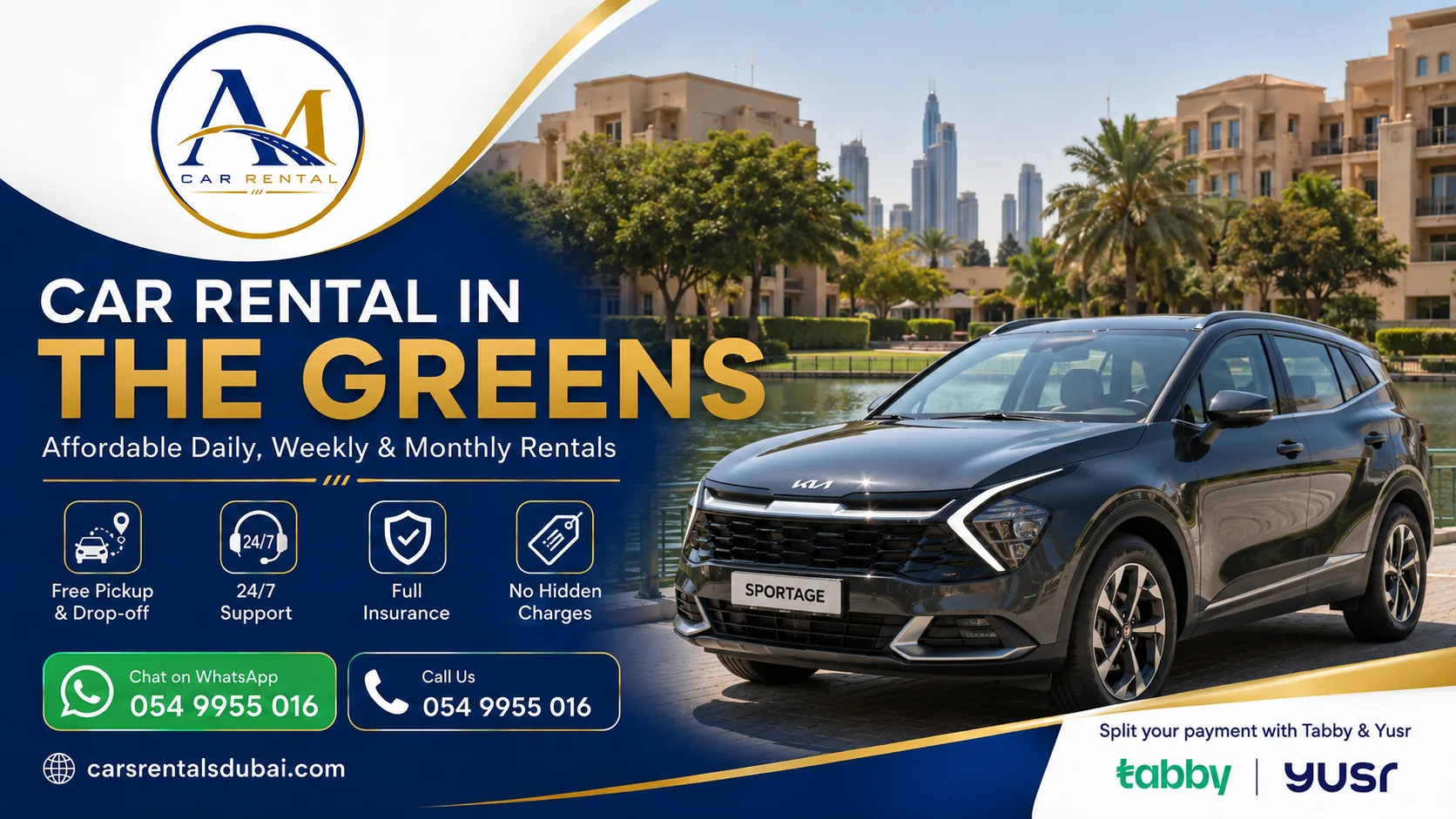 Car rental in The Greens, Dubai - Al Madina Car Rental