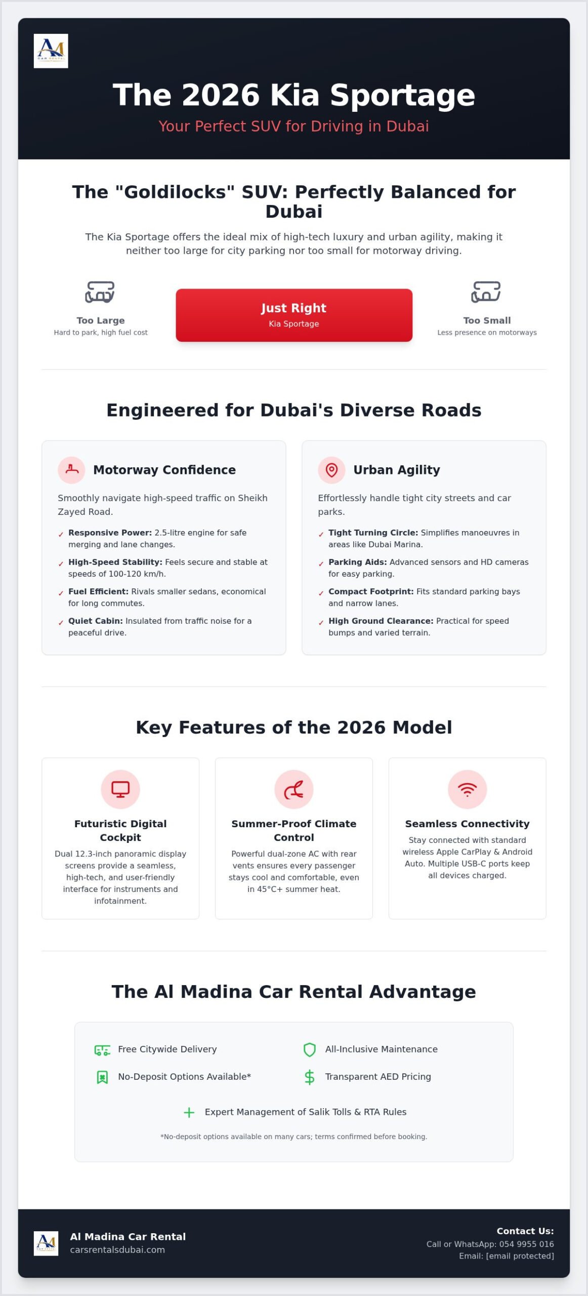Kia Sportage Rental in Dubai: Your 2026 Guide to the Perfect SUV